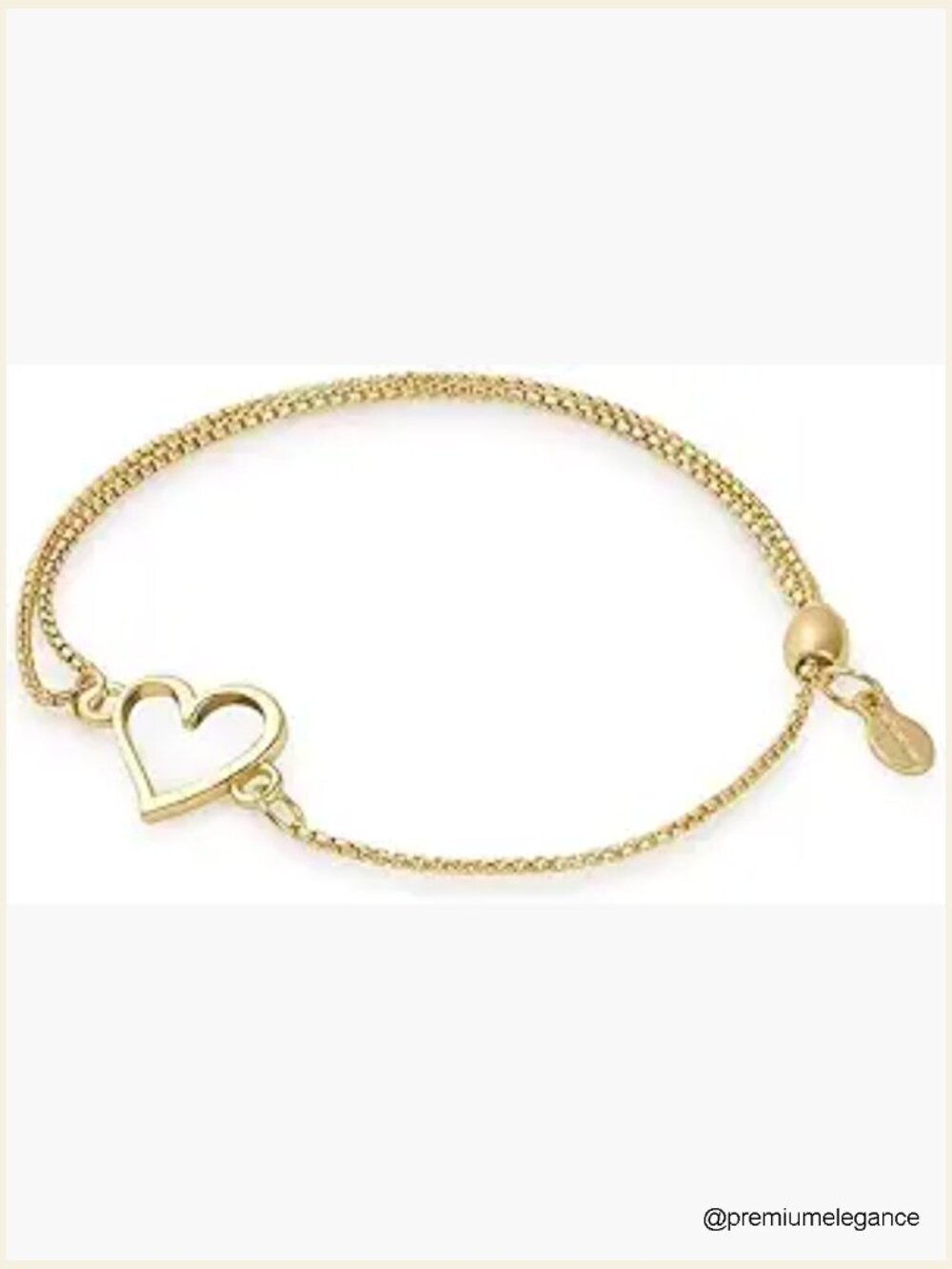 Heart Charm Adjustable Pull Chain Bracelet, Sterling Silver, 5.5-9.5 in